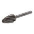 Фото товара "Борфреза по алюминию форма F сфероконическая, D=16 мм, d=6 мм, FL=25 мм, L=70 мм, твердосплавная"