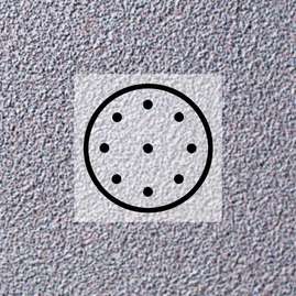 Q.SILVER Шлифовальный диск, латексная бумага, оксид алюминия, 150 мм, 9 отверстий, Р120
